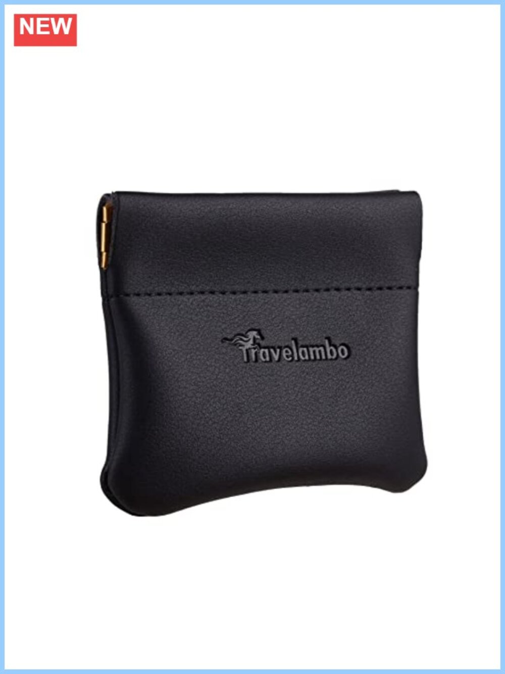 Faux Leather Squeeze Coin Purse Pouch Change Holder Wallet Compact Unisex